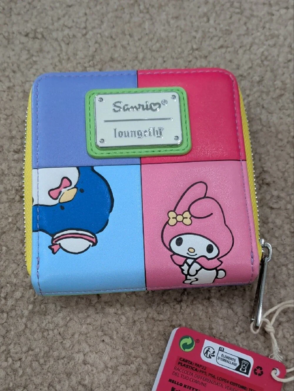 Loungefly Hello Kitty Colorblock Zip Wallet 🌟Tiny Callout In Description 🌟